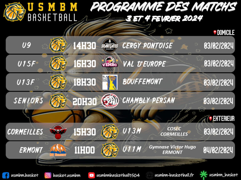 Matchs du week-end